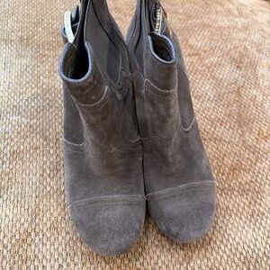 Tory Burch Black Suede Ankle Boots